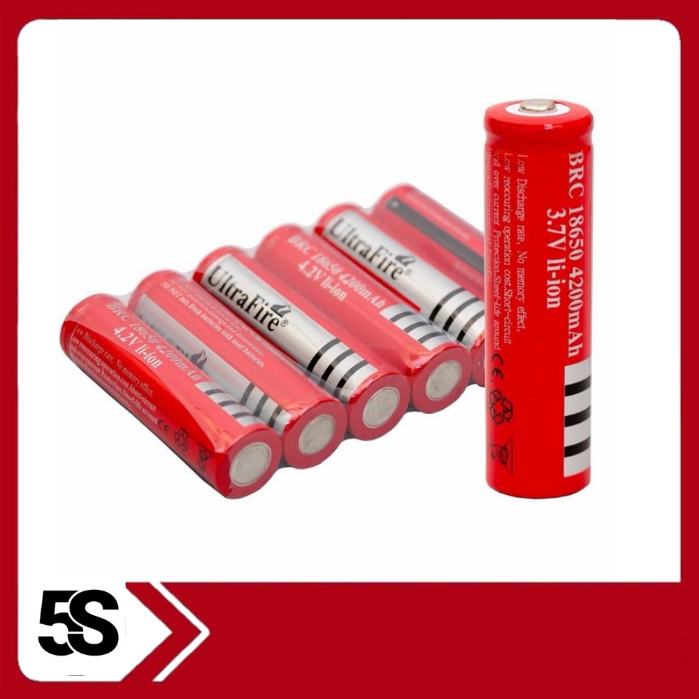 Pin Cell Pin 18650 Ultrafire Đỏ Dùng Cho Pin Sạc, Đèn Sạc