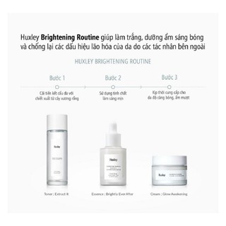 Bộ Dưỡng Da Huxley (Kem Dưỡng Huxley, Toner Huxley, Serum Huxley) - Có Tách Sét