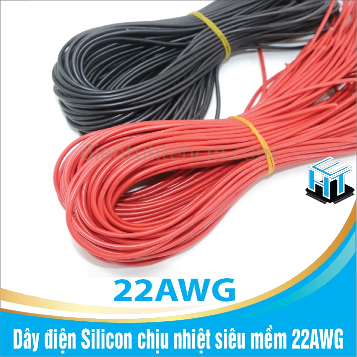 Dây điện Silicon chịu nhiệt siêu mềm 24AWG,22AWG,20AWG ,18AWG