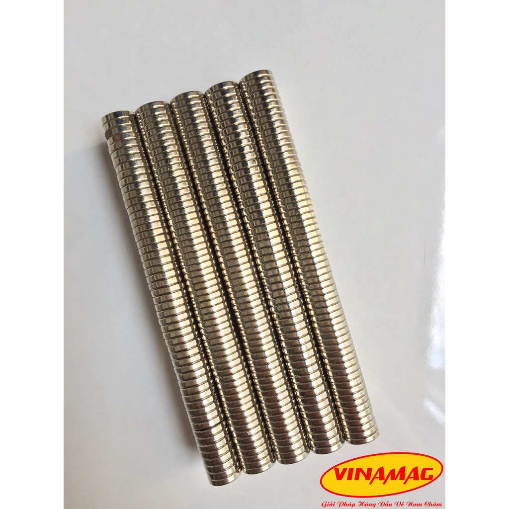 50 Viên 10x2mm Nam Châm Trắng Đất Hiếm Lực Từ Cực Mạnh