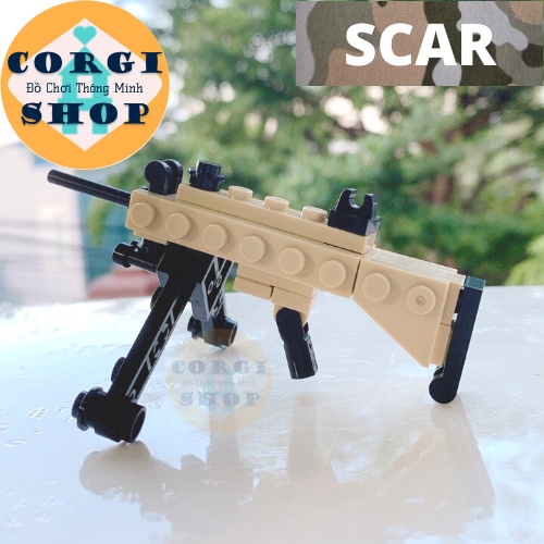 Lego Mô Hình Súng Phỏng Theo PUBG, FreeFire, CSGO, 16 Mẫu Trưng Bày, Chất Liệu Nhựa ABS