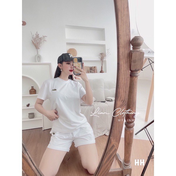 Sét Đồ Bộ Thể Thao Đùi Thêu Cá Sấu Phong Cách Ulzzang Unisex, Freesize Chất Thun Cotton Không Phai(Ảnh Thật)