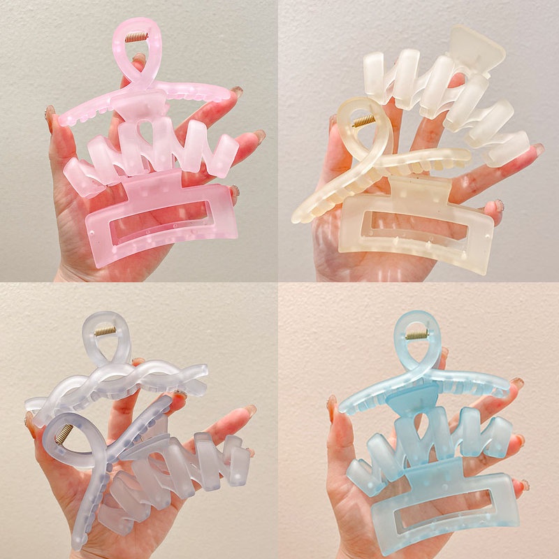 Kẹp Tóc Hình Móng Vuốt Cá Mập Bằng Acrylic Nhiều Màu Sắc