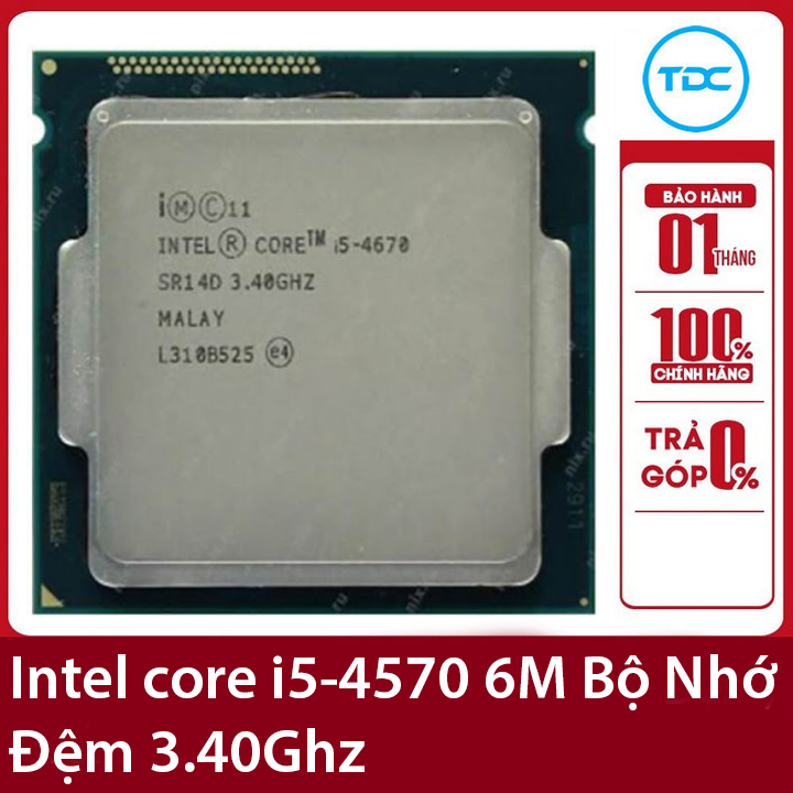 Bộ vi xử lý Intel Chip Core i5-4670 3.40GHz ,84w 4 lõi 4 luồng, 6MB Cache Socket Intel LGA 1150 (Giá Khai Trương)