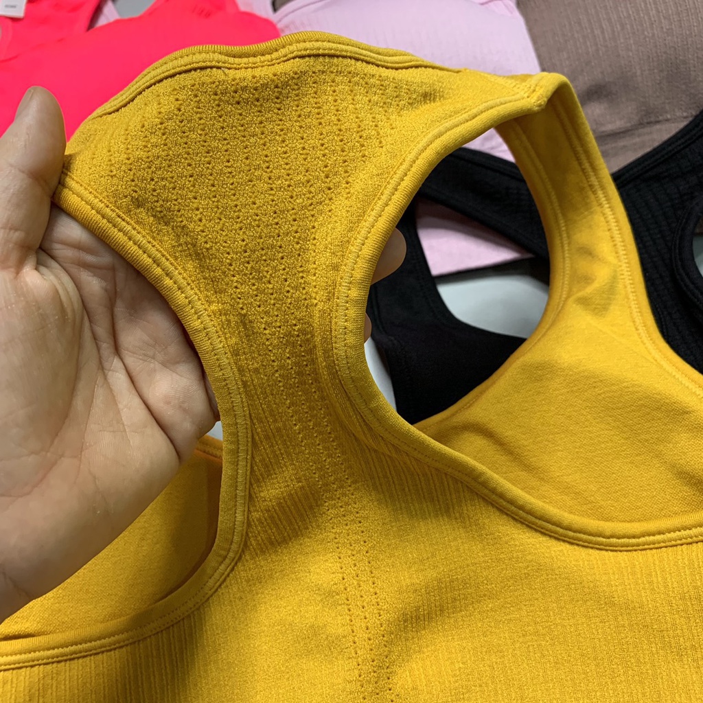 Áo Bra Thể Thao Tập Gym Yoga 90D Dáng 3 Lỗ Vải Thun Dệt Kim Co Dãn Tốt - BR0292