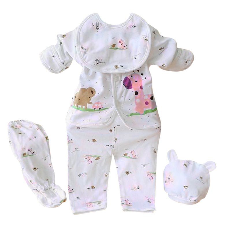 Set quần áo vải cotton thoáng mát đáng yêu cho bé sơ sinh