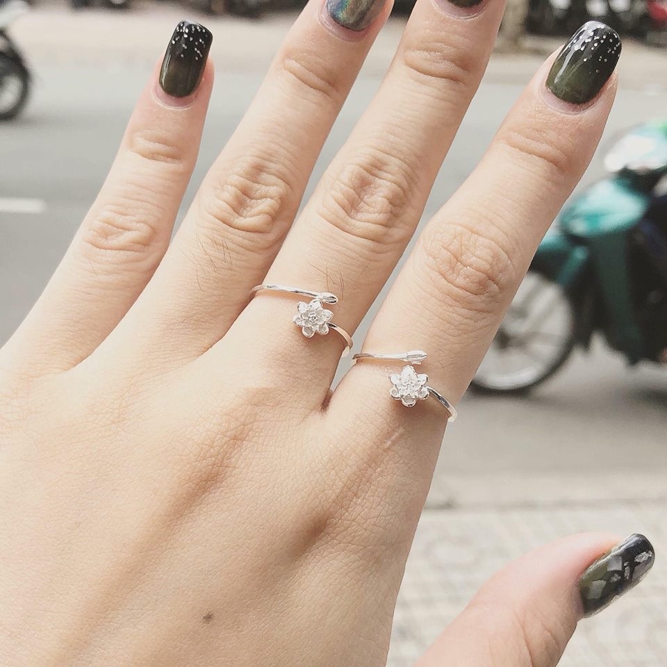 Nhẫn bạc nữ, nhẫn nữ bạc ta ss925 đính đá chuẩn xịn, cam kết sáng đẹp không xỉn màu - Mã TSJ15