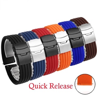 Dây đeo đồng hồ thể thao bằng cao su silicon 18mm/20mm/22mm/24mm cho Samsung Active