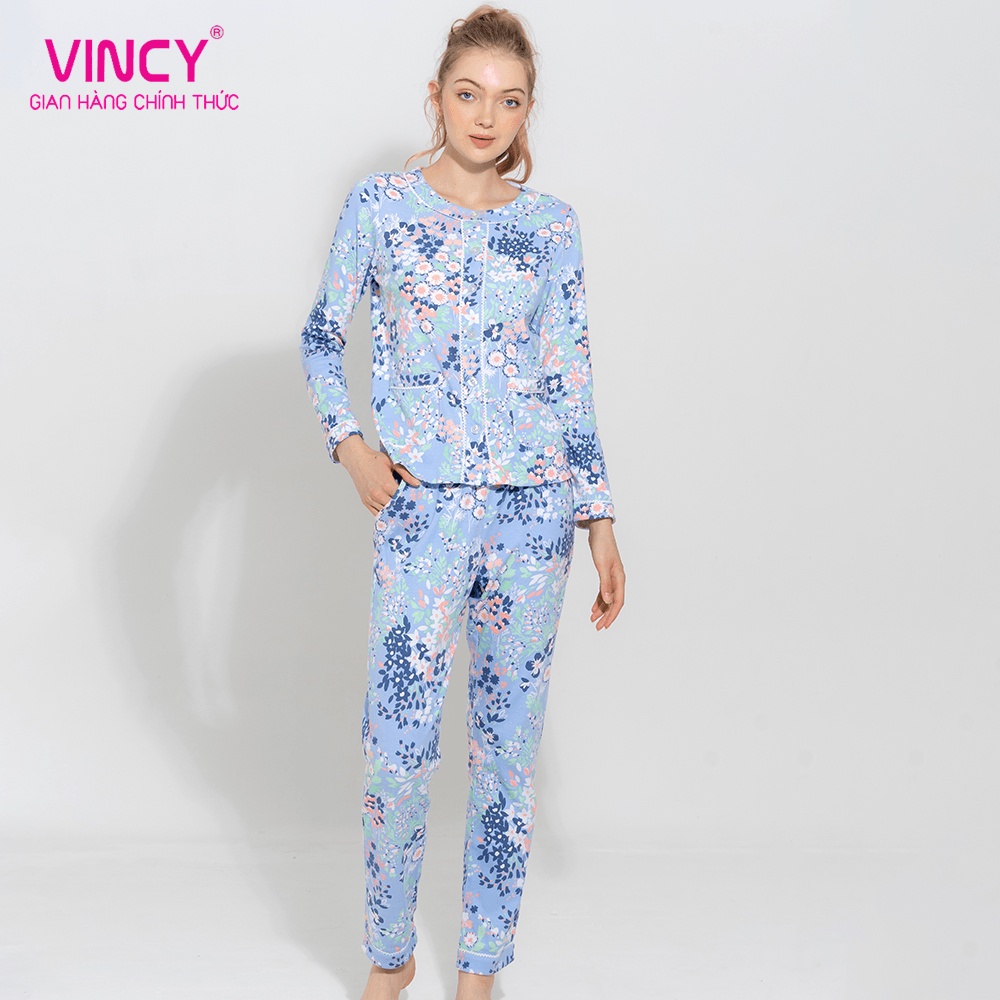 Bộ Đồ Thun Dài Nữ Vincy Thoáng Mát BTD030S21