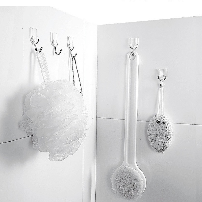 Set 10 Móc Treo Đồ Dán Tường Tự Dính Xoay 180 Độ Tiện Dụng Cho Gia Đình