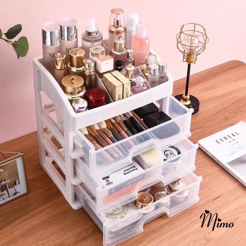 Kệ Đựng Mỹ Phẩm Đồ Trang Điểm Trang Sức 4 Tầng Trong Suốt Ngăn Kéo To Tiện Dụng 4 Ngăn Kéo Nhựa Trong Dày Dặn SP41232185