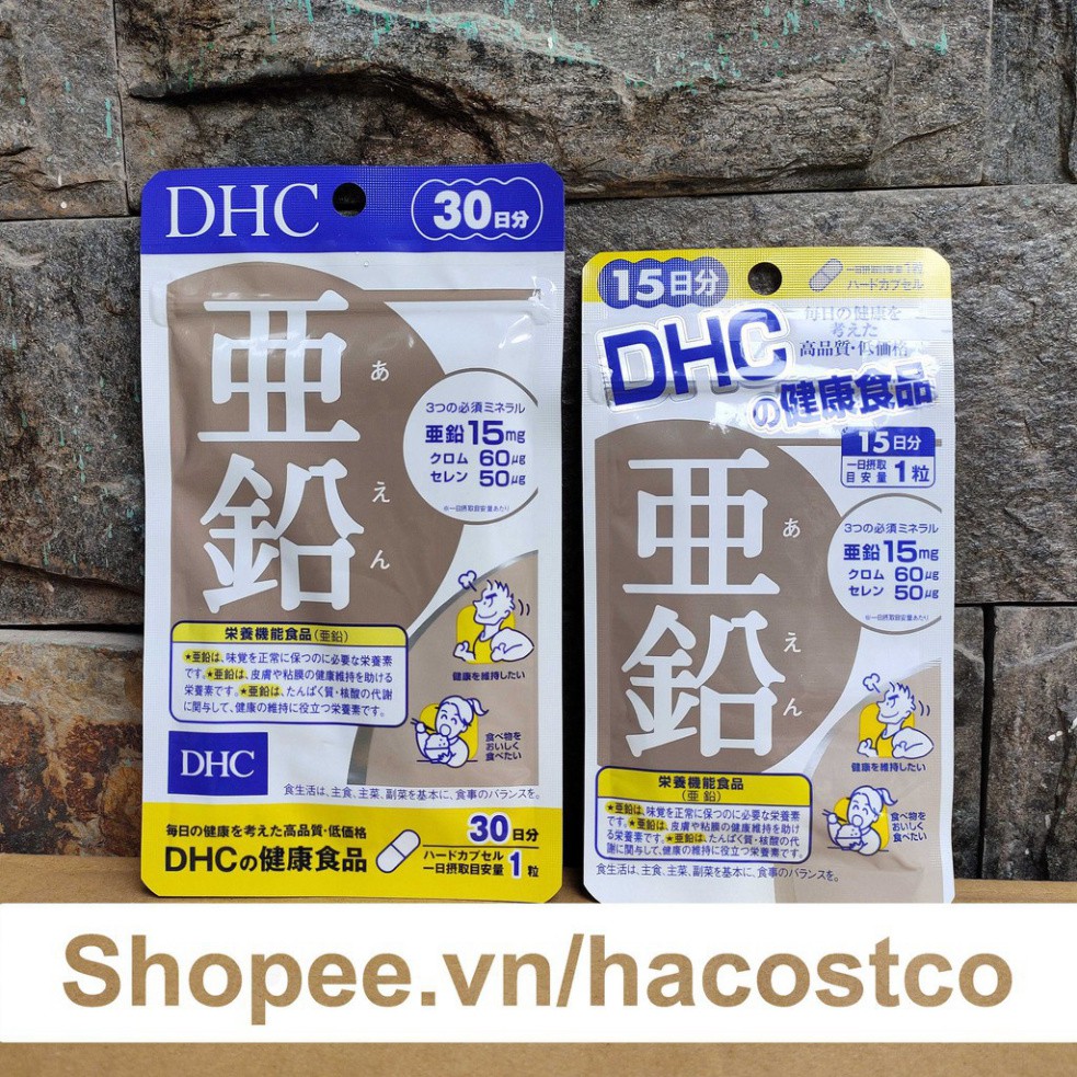 BGF Viên uống kẽm DHC Zinc 15 ngày , 30 ngày Nhật Bản 21 AO5