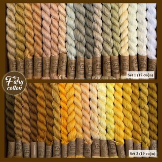 Sét 10 màu chỉ thêu Fairycotton (cuộn 50m)
