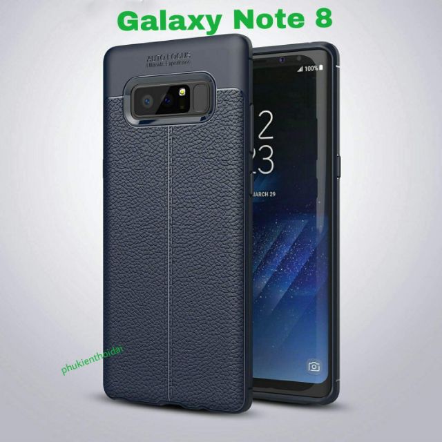 [Mã ELORDER5 giảm 10K đơn 20K] Samsung Galaxy Note 8 ốp lưng cao su giả da chống sốc cao cấp