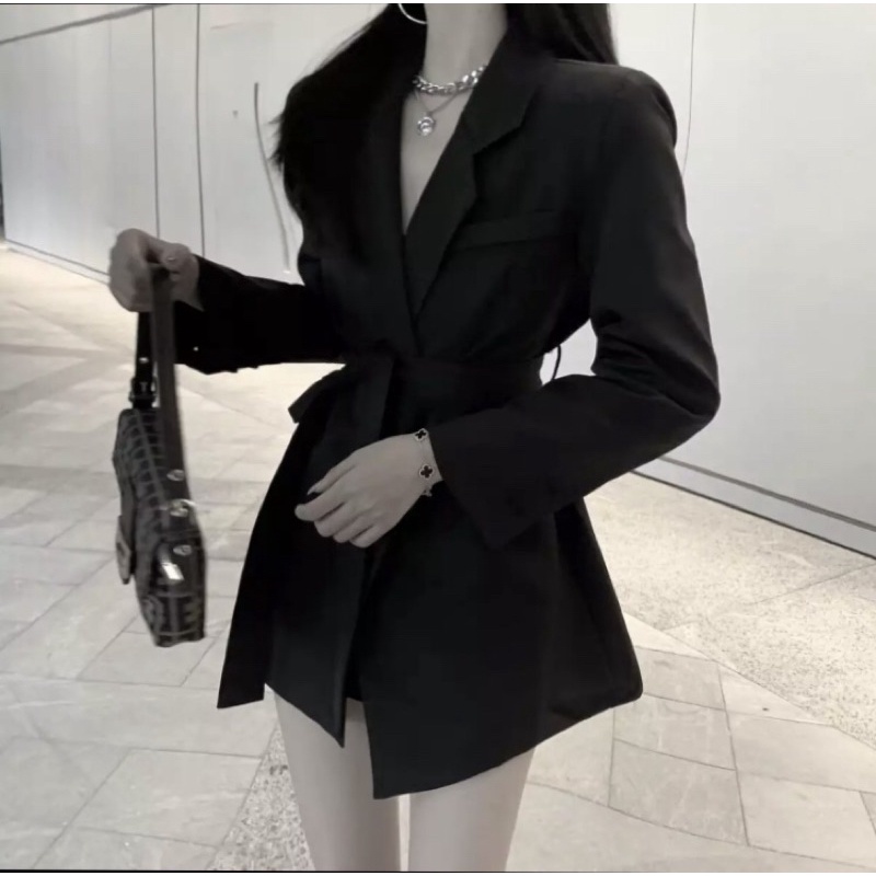 Áo Vest Blazer Nữ Trơn Sang Chảnh Phong Cách Chủ Tịch