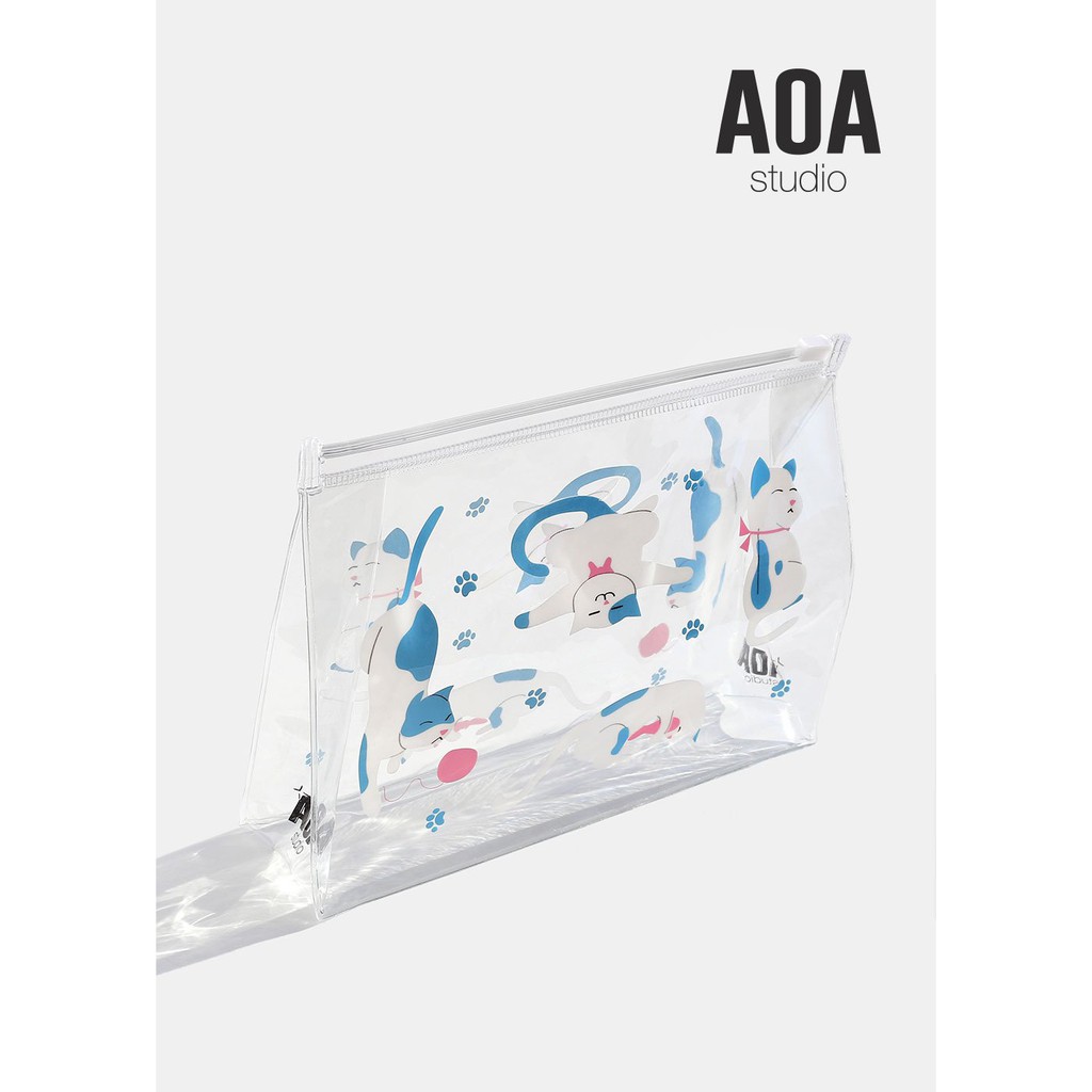 Túi đựng mỹ phẩm AOA Studio nhựa trong suốt