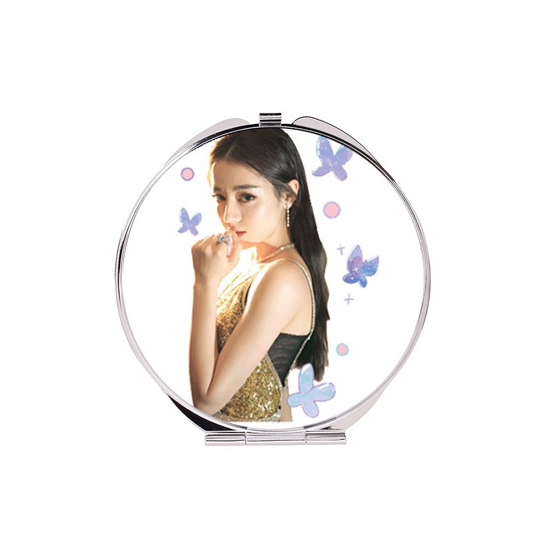 Gương hai mặt in hình ĐỊCH LỆ NHIỆT BA idol diễn viễn hoa ngữ bot túi tiện lợi