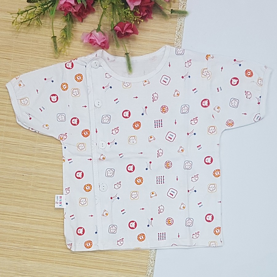 Áo Cộc Tay Cho Bé Sơ Sinh Baby Born Cotton In Họa Tiết Đẹp