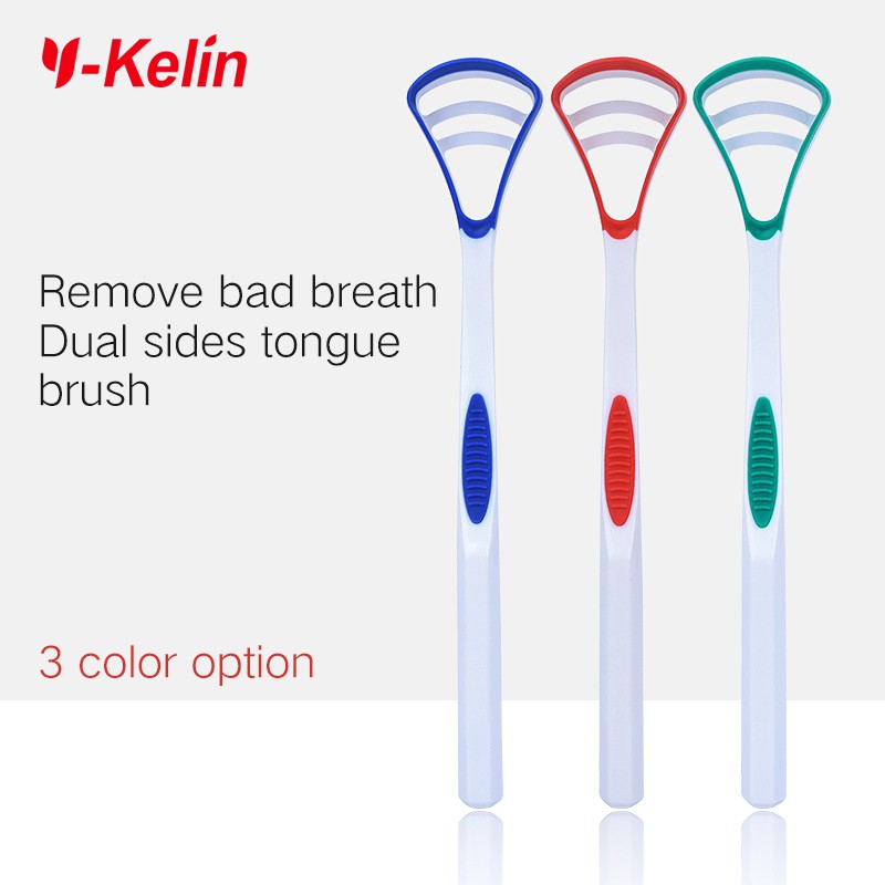 Bàn Chải Đánh Răng Làm Sạch Lưỡi Y-Kelin 1 / 3 Màu (Đỏ / Xanh Lá / Xanh Lá)