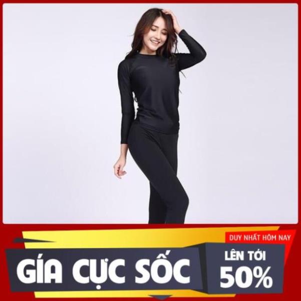 Áo Bơi Nữ Lẻ Tay Dài Màu Trắng Và Đen Và Màu !