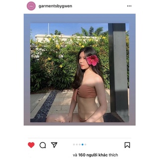 [NHIỀU MÀU] Bikini thun gân quây nơ