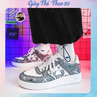 Giày Custom Air Jordan Da Cao Cấp In Nhiệt Không Phai, Giày bearbrick