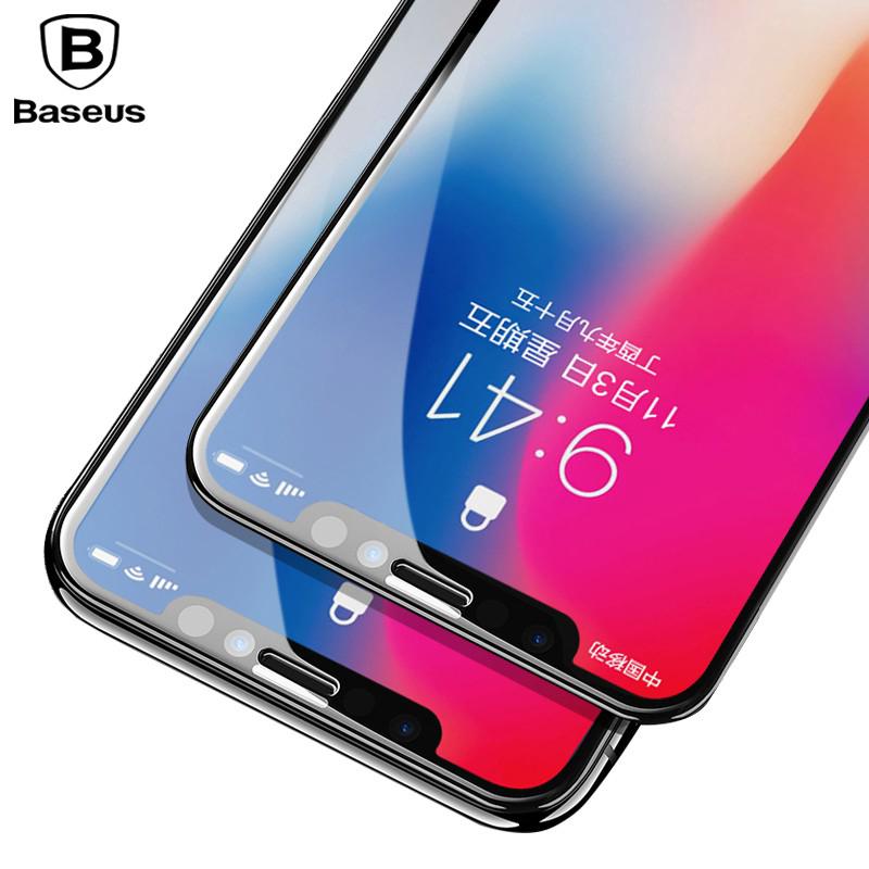 Baseus Tempered Glass Screen Protector For iPhone X 4D Surface Full Cover Protection Film Glass For iphone X