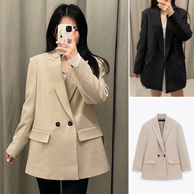 (5 MÀU) ÁO VEST OVERSIZE DÁNG BLAZER VẠT ĐẮP CHÉO