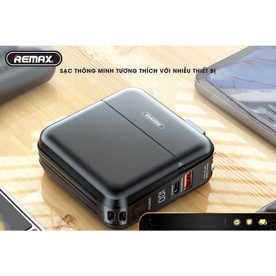 Remax RPP-20 Sạc dự phòng remax RPP-20 dung lượng 15000mAh - Cốc sạc kiêm pin dự phòng hỗ trợ sạc nhanh PD 3.0 và QC 3.0