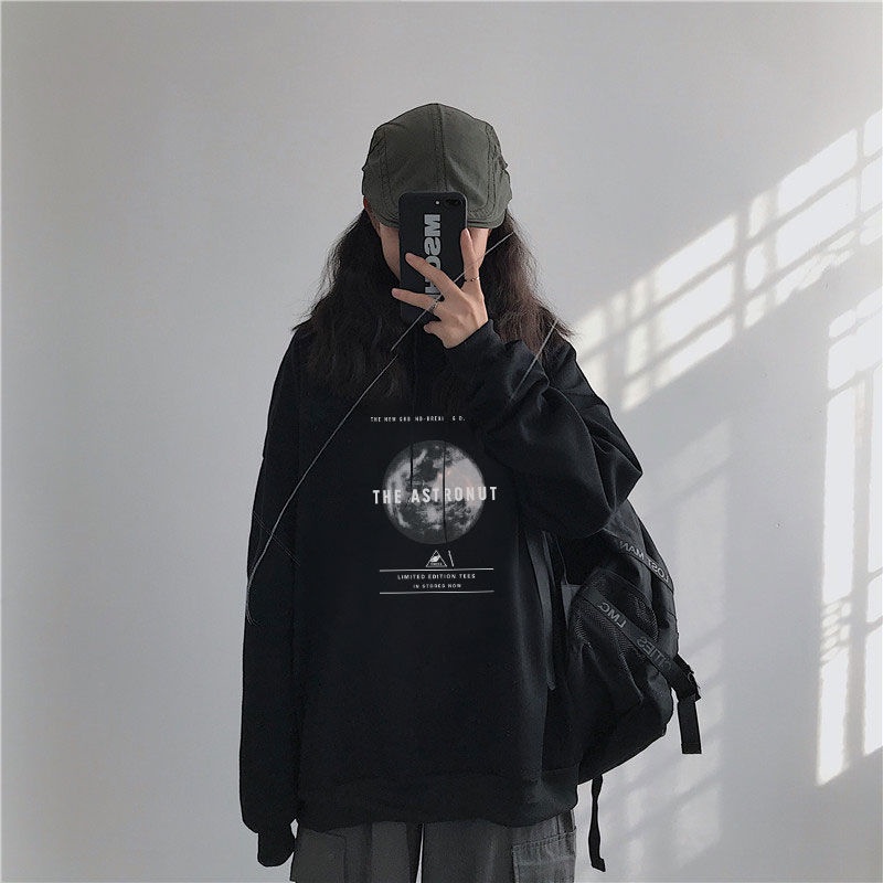 NRVP Áo Hoodie Tay Dài Dáng Rộng Phong Cách Hàn Quốc Mới Cho Nữ