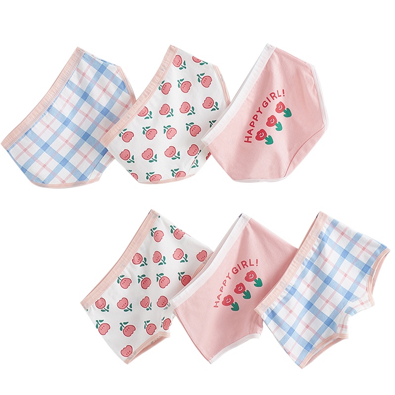 Quần lót bé gái combo 3 chiếc  quần chíp cho bé cotton kháng khuẩn siêu đẹp