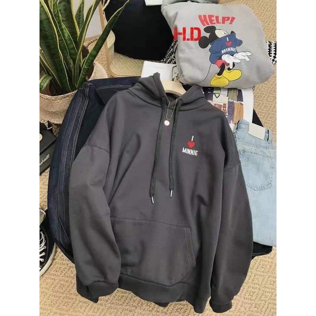 [FREESHIP ĐƠN TỪ 50K] Áo hoodie MINIE chữ ngực HDA1019