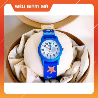 Đồng hồ trẻ em Casio QQ mặt cá heo , dây xanh Full Box ⚜️Hàng Authentic⚜️
