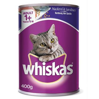 PATE WHISKAS DẠNG LON CHO MÈO 400G