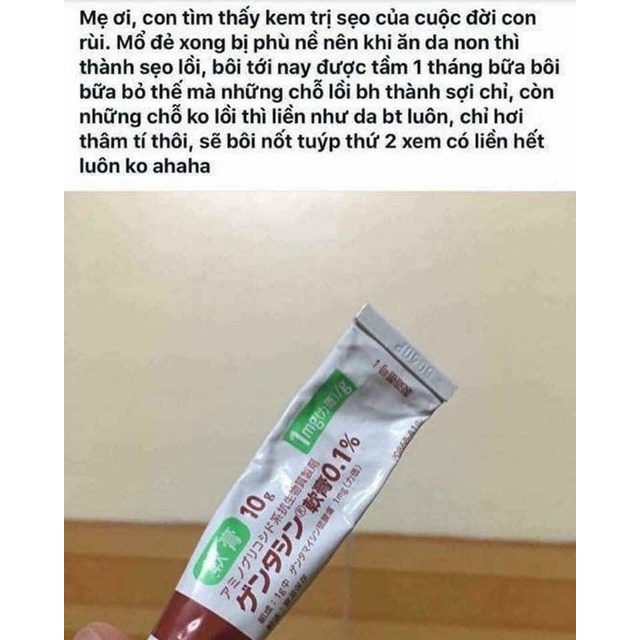 Kem Bôi Mờ Sẹo Gentacin 1% Nhật Bản