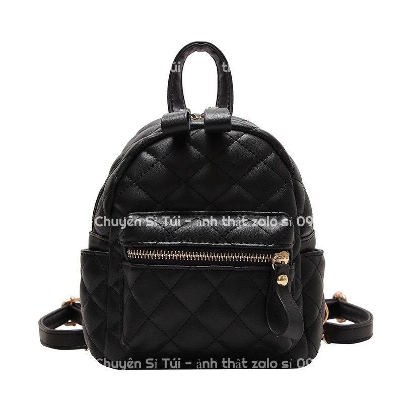 [GIÁ SỈ] Balo mini nữ, Balo trần ô chéo hàng loại 1, chất da trơn mịn cao cấp