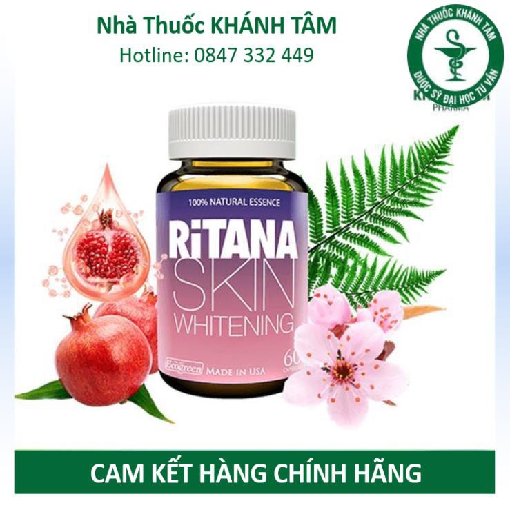 Viên uống trắng da RiTANA (Hộp 60 viên) [Viên uống chống nắng, Rinata, ranita, rinana] _Khánh Tâm ! !