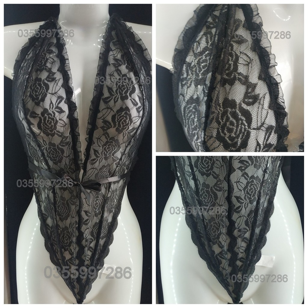 Bộ Đồ Lót Ren 1 Mảnh BUocj Dây Hở Lưng Gợi Cmar - R505 - Bodysuit Ren Siêu Sexy