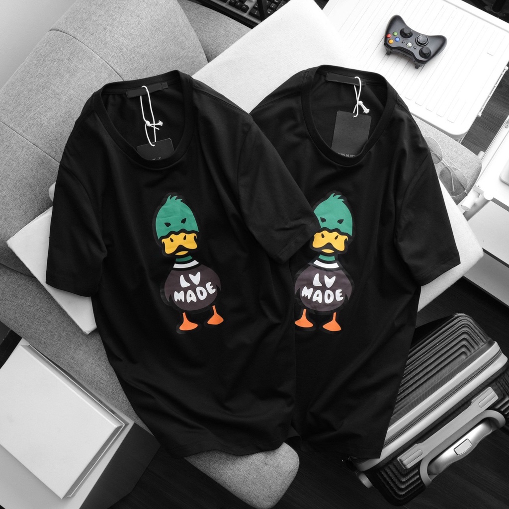 Áo thun tay lỡ nam nữ in hình Vịt LV , Vải Cotton Form Oversize - SELECTED.STORE