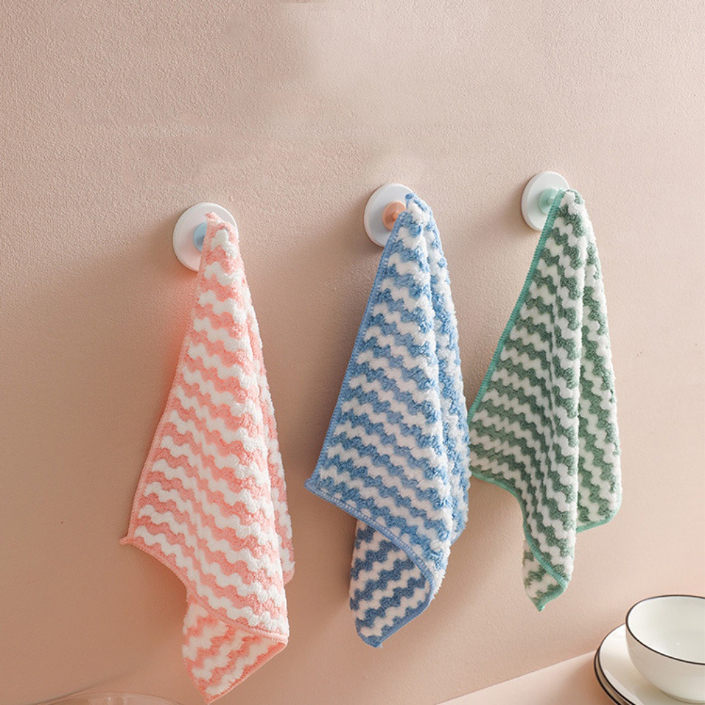 Set 10 Khăn Lau Mềm Mại Thấm Hút Tốt Chống Dính Dầu 25*25Cm Dành Cho Nhà Bếp