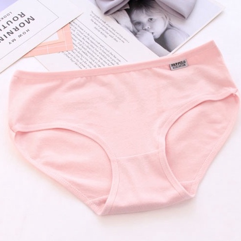 Quần lót nữ cotton H&amp;P Pulo kháng khuẩn mềm mại KIMCHIBIKINI chip trơn thoáng mát dễ thương QL023