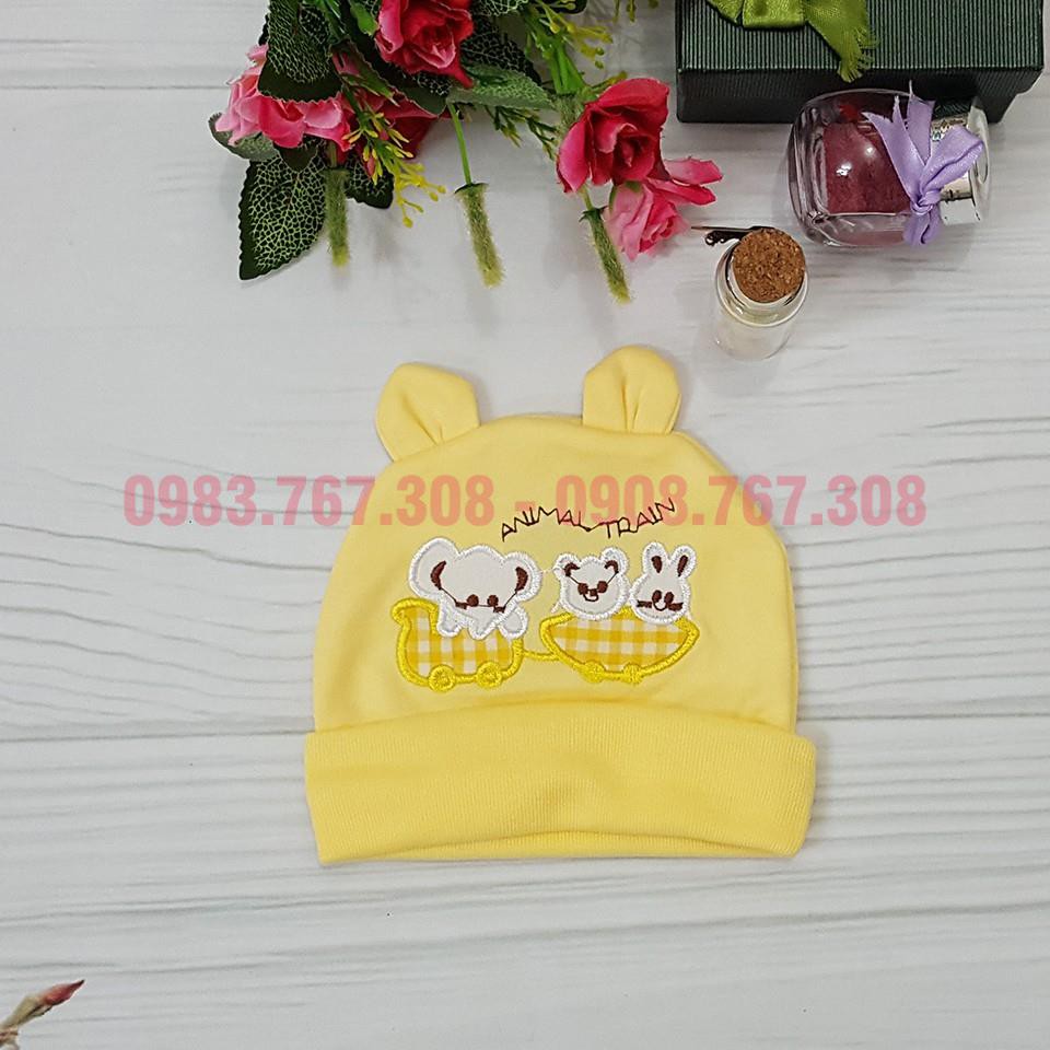 Mũ Đội Sơ Sinh Hình Tai Thỏ Cho Bé Chất Cotton - Bé Từ Dưới 6kg - BTT00567