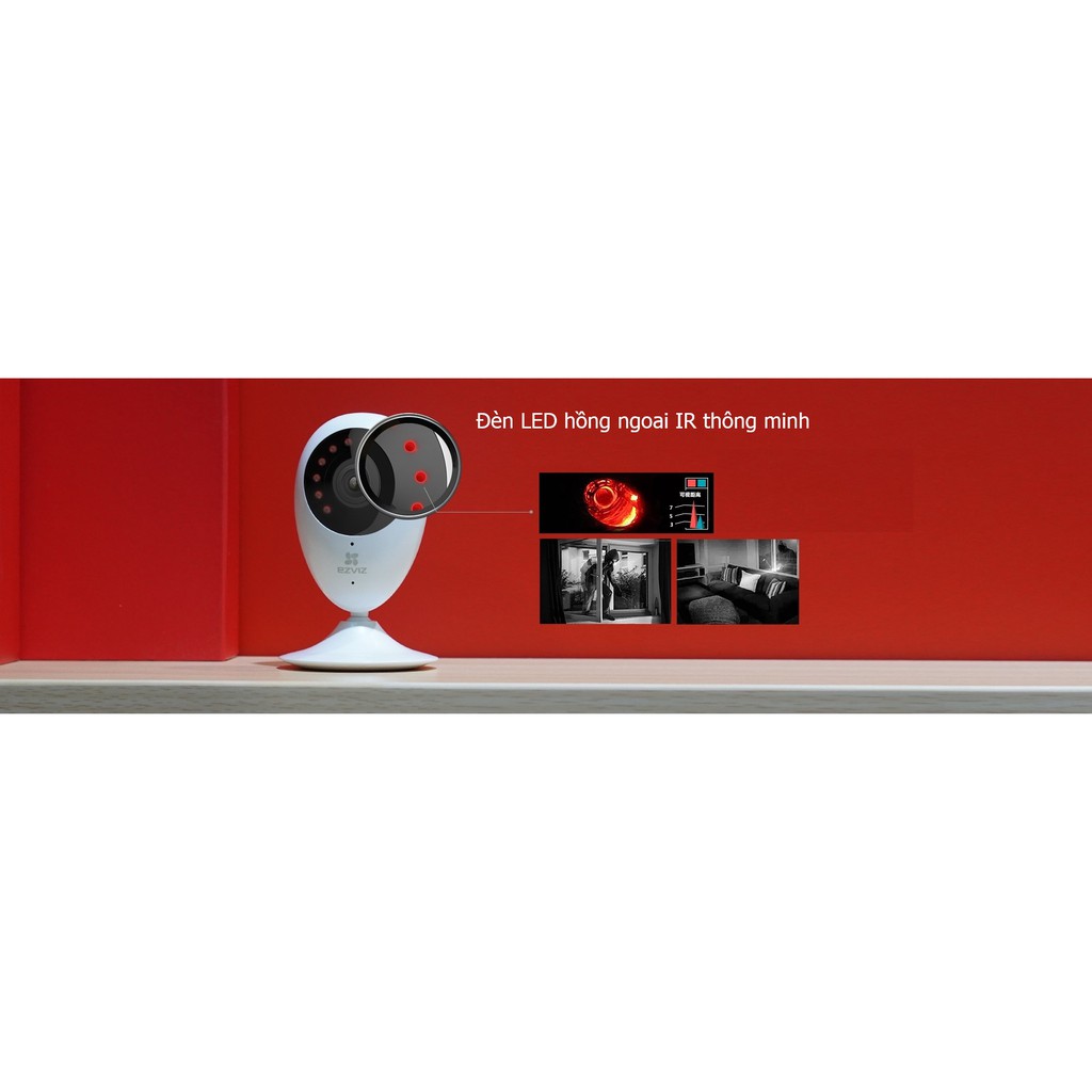 Camera EZVIZ CS-CV206 1080P góc rộng đàm thoại 2 chiều rõ nét độ bền cao nhất cho dòng ezviz trong nhà