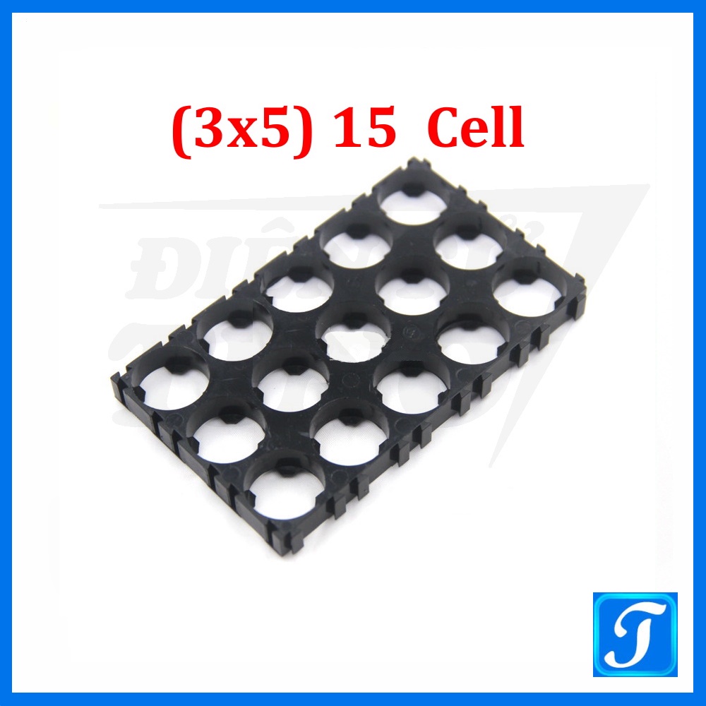 Đế Gắn Cell Pin 18650 Loại 15 Cell 18 Cell Chất liệu Nhựa ABS Cứng Cáp