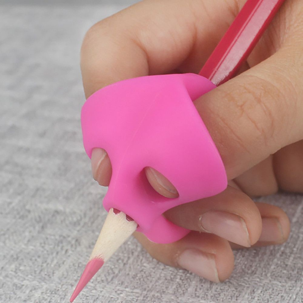 Dụng cụ hỗ trợ cầm bút viết chữ thư pháp ba ngón tay bằng silicone chuyên nghiệp cho trẻ em