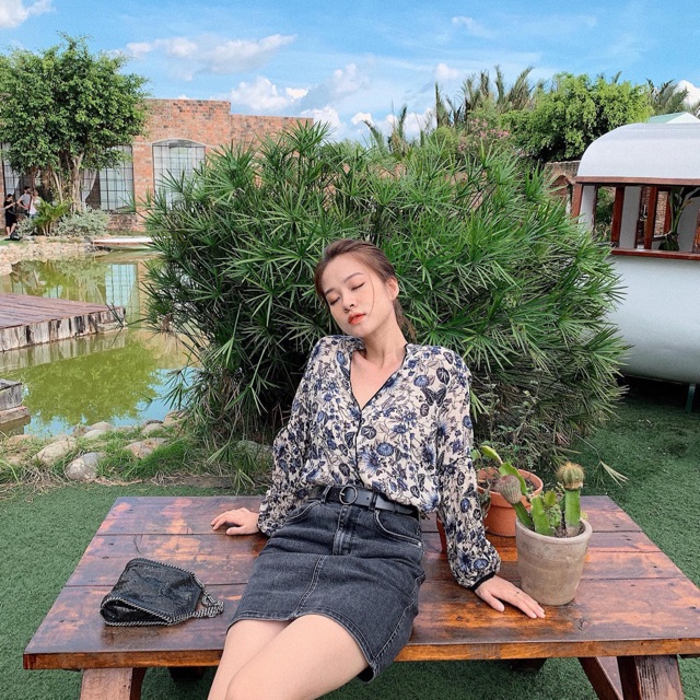 ÁO SƠ MI HOA ( ẢNH THẬT SHOP CHỤP)