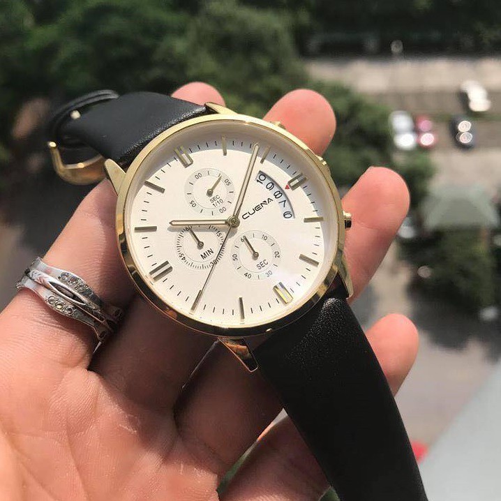 Đồng Hồ Nam CUENA Dây Da Phong Cách Doanh Nhân Sang Trọng, Có Lịch Ngày | BigBuy360 - bigbuy360.vn