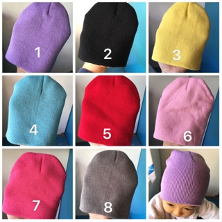 Mũ len trơn cho bé