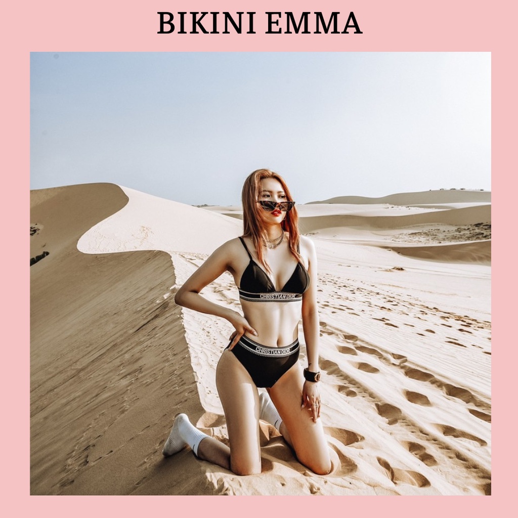 Bikini tam giác Di or 2 màu đen trắng