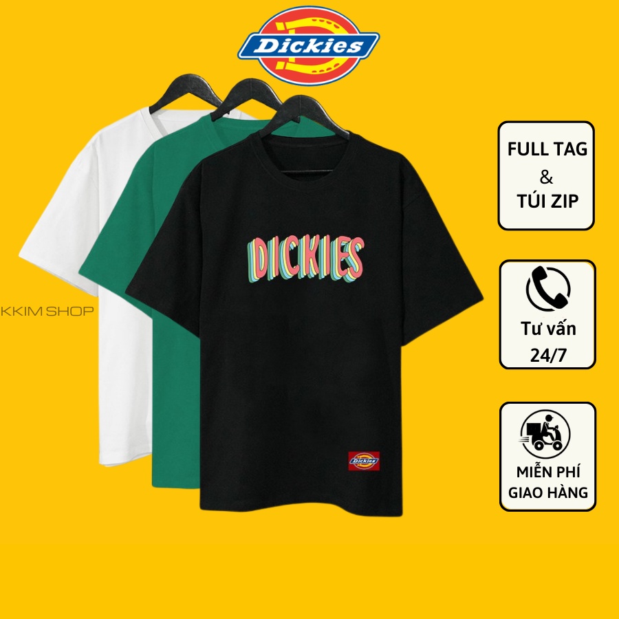 Áo Thun Tay Lỡ Dickies, áo phông Unisex nam nữ Form rộng oversize, chất liệu Cotton. KKIMShop